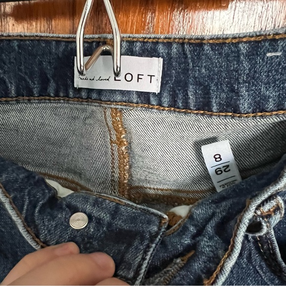 LOFT High-Rise Fresh Cut Straight Crop Jeans - Picture 2 of 4